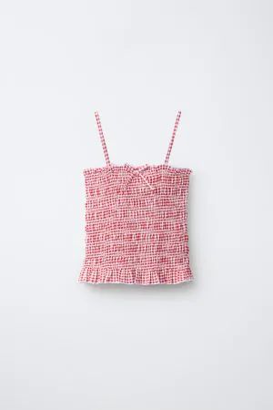 تاپ چهارخونه بچگانه